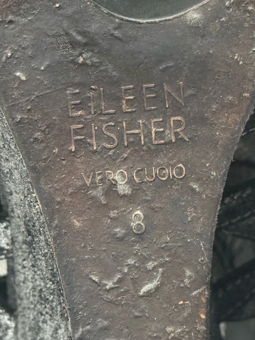Eileen Fisher Metallic Black Strappy Wedge Sandals
